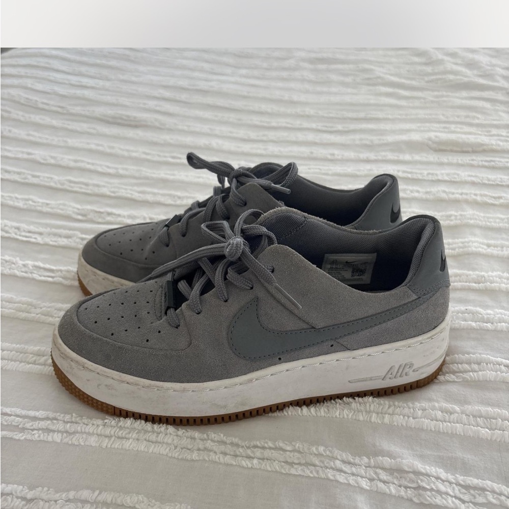 Nike Gray and White Sneakers